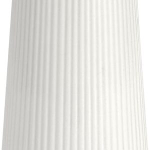 White Ceramic Vase,  Small Cute Flower Vase for Pampas Grass, Home, Living Room, Dining Table, Farmhouse, Office Decor, Bedroom, Table, and Kitchen Shelf (White)