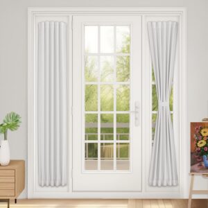 Adhesive, Drill-Free Sheer Curtains for Side Doors – Removable, Light-Filtering Privacy Screens for Glass Doors (Single Panel)