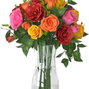 8 inch Clear Glass Flower Vases for Flower Bouquet Decoration Home Centerpiece Wedding Decor Gift