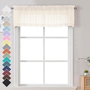 Light-Filtering Sheer Curtains for Small Windows – Minimalist, Pair-Style for Bathrooms, Cafés, or Laundry Rooms
