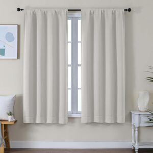 Solid-Color High-Blackout Curtains – Insulated, Energy-Saving, Light-Blocking for Bedrooms (Set of 2)
