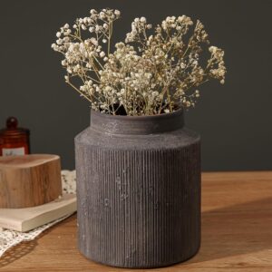 Rustic Vases for Home Decor. Ceramic Vase for Dining Table Decor. Terracotta Decorative Vase 6.1IN.